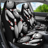 Bowling Pattern Print Universal Fit Car Seat Covers-grizzshop