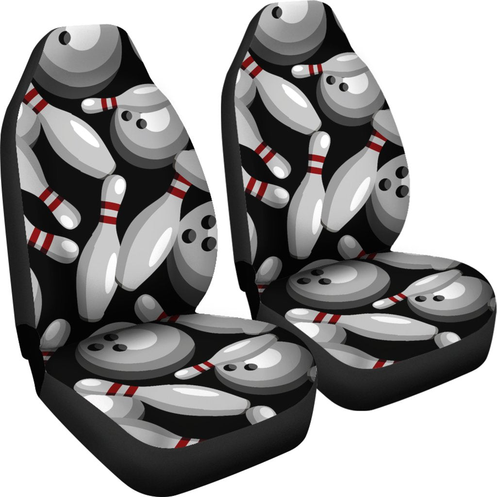 Bowling Pattern Print Universal Fit Car Seat Covers-grizzshop