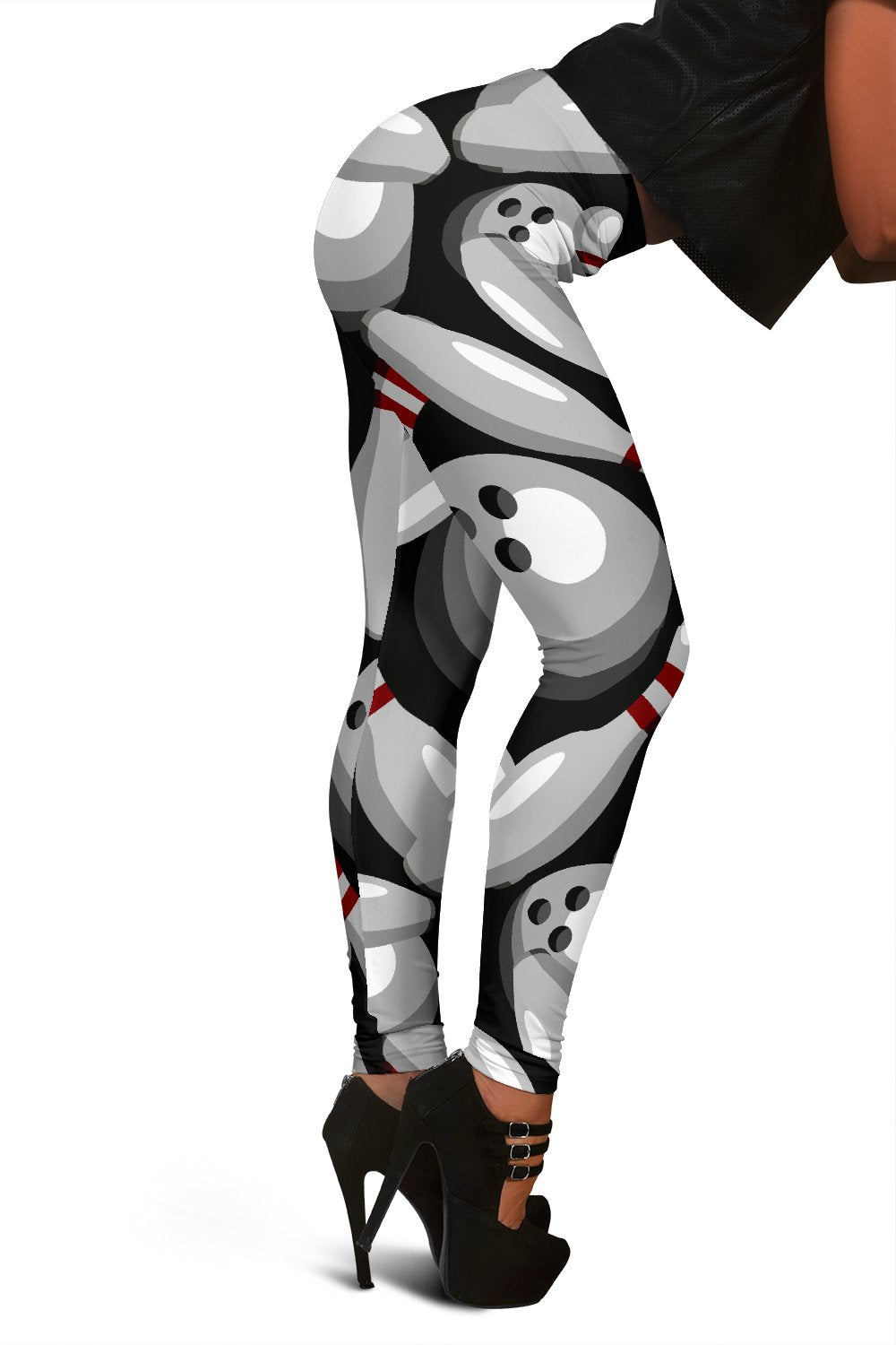 Bowling Pattern Print Women Leggings-grizzshop