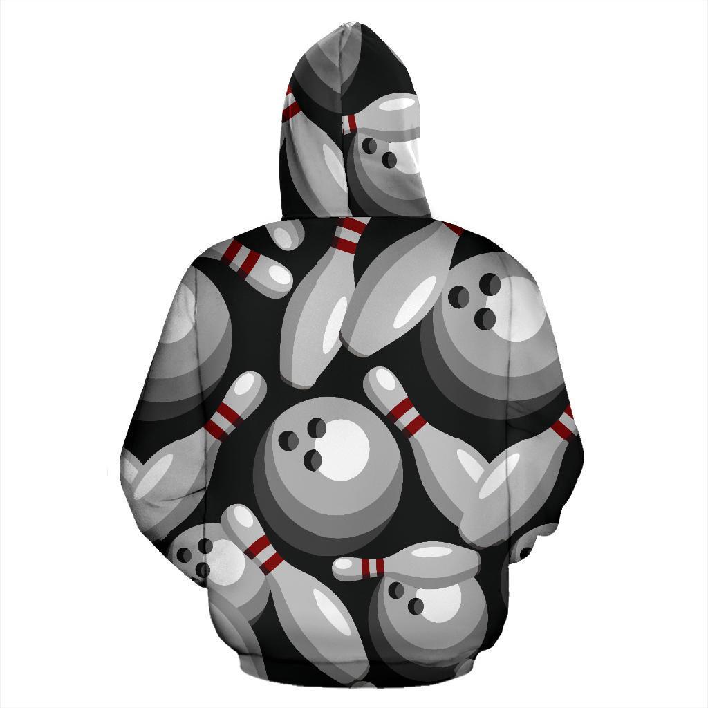Bowling Pattern Print Women Men Pullover Hoodie-grizzshop