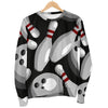 Bowling Pattern Print Women's Sweatshirt-grizzshop