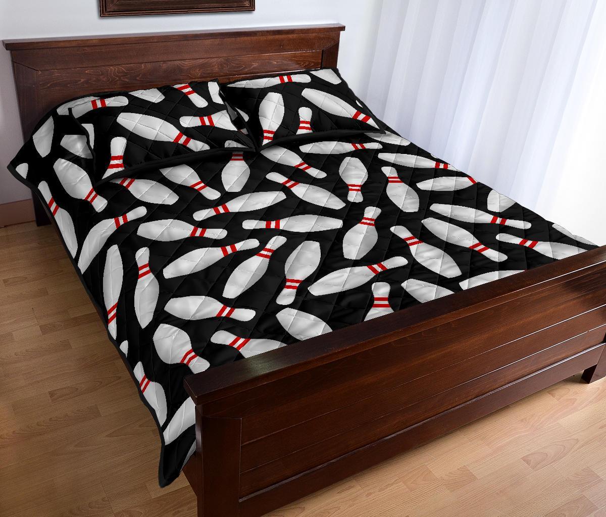 Bowling Print Pattern Bed Set Quilt-grizzshop