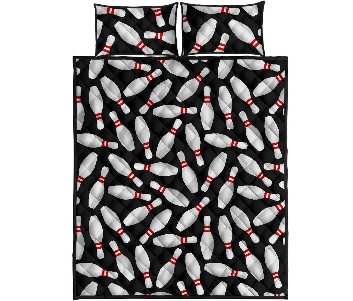 Bowling Print Pattern Bed Set Quilt-grizzshop