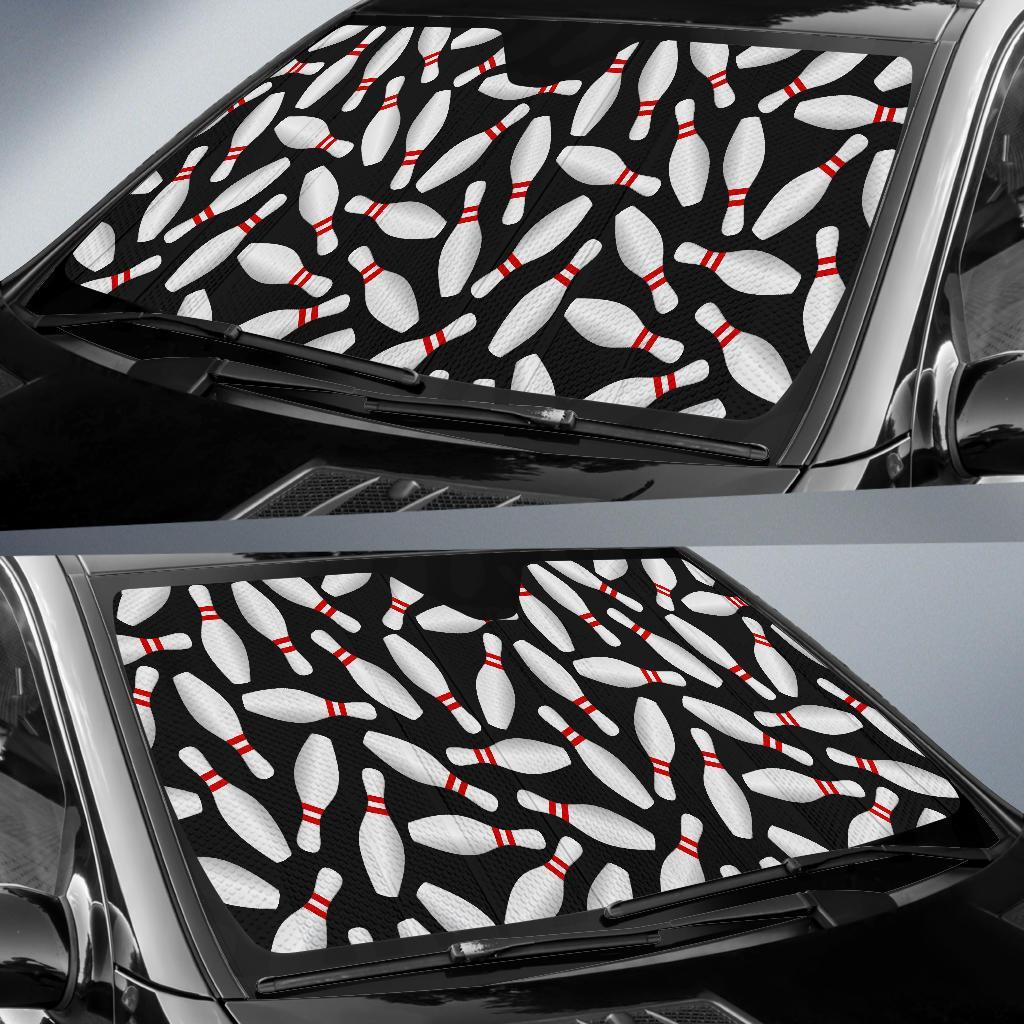 Bowling Print Pattern Car Sun Shade-grizzshop