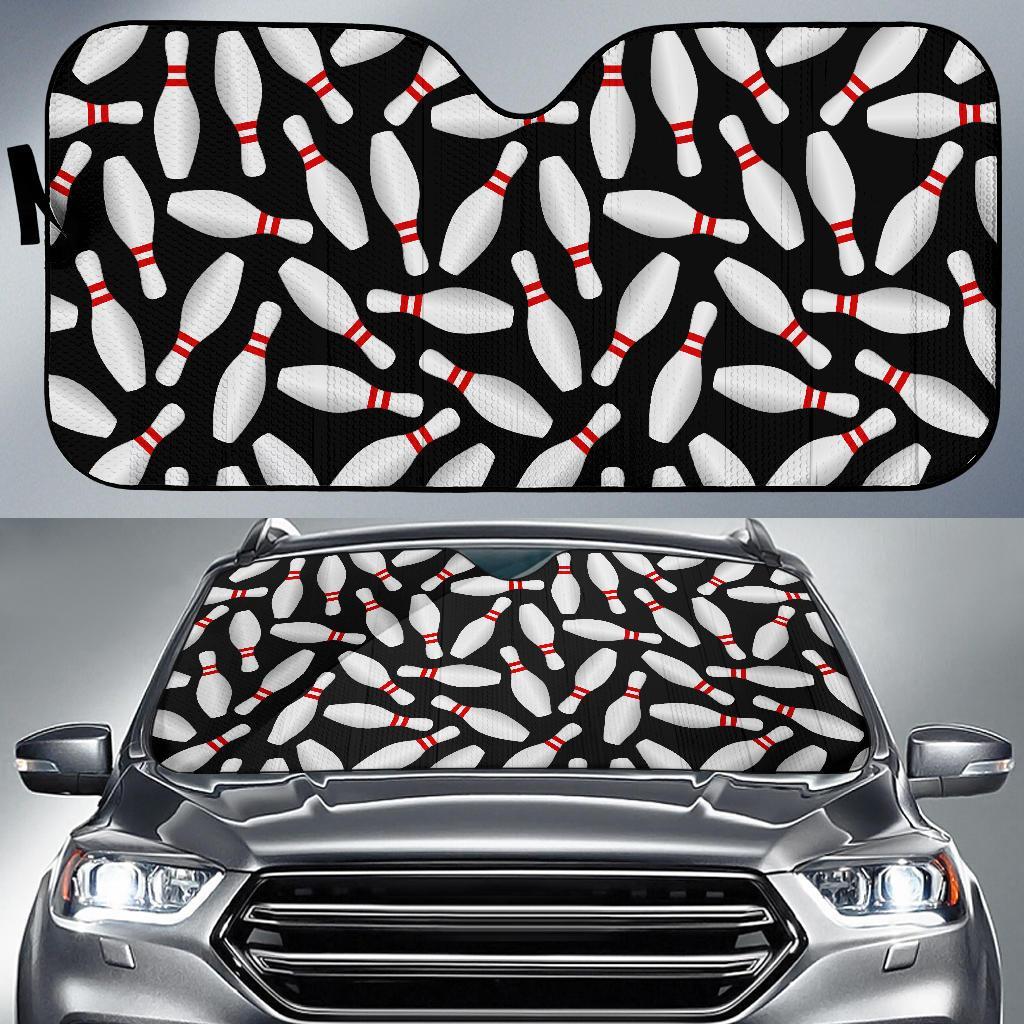 Bowling Print Pattern Car Sun Shade-grizzshop