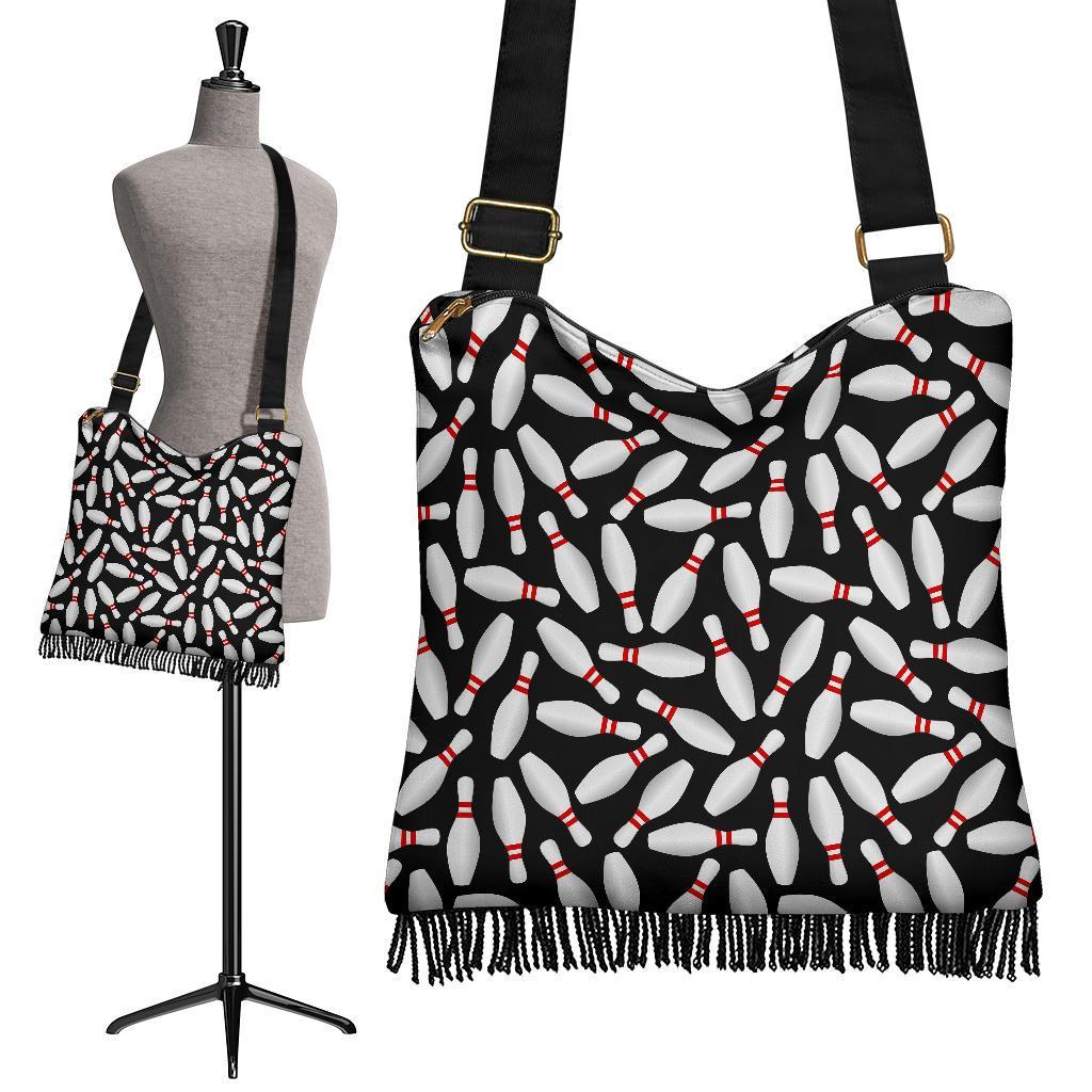 Bowling Print Pattern Crossbody bags-grizzshop