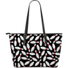 Bowling Print Pattern Leather Tote Bag-grizzshop