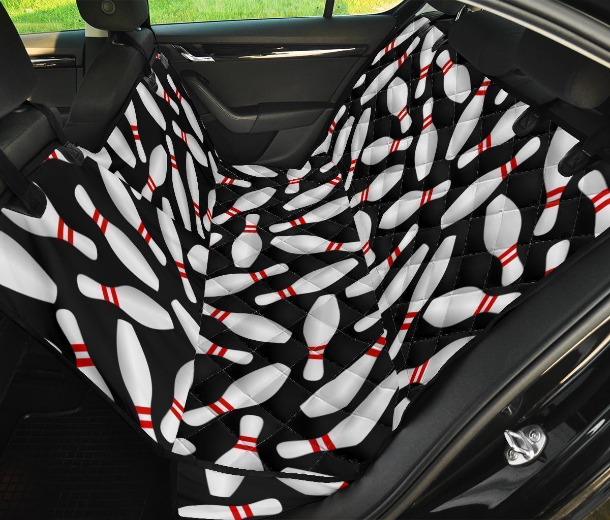 Bowling Print Pattern Pet Car Seat Cover-grizzshop