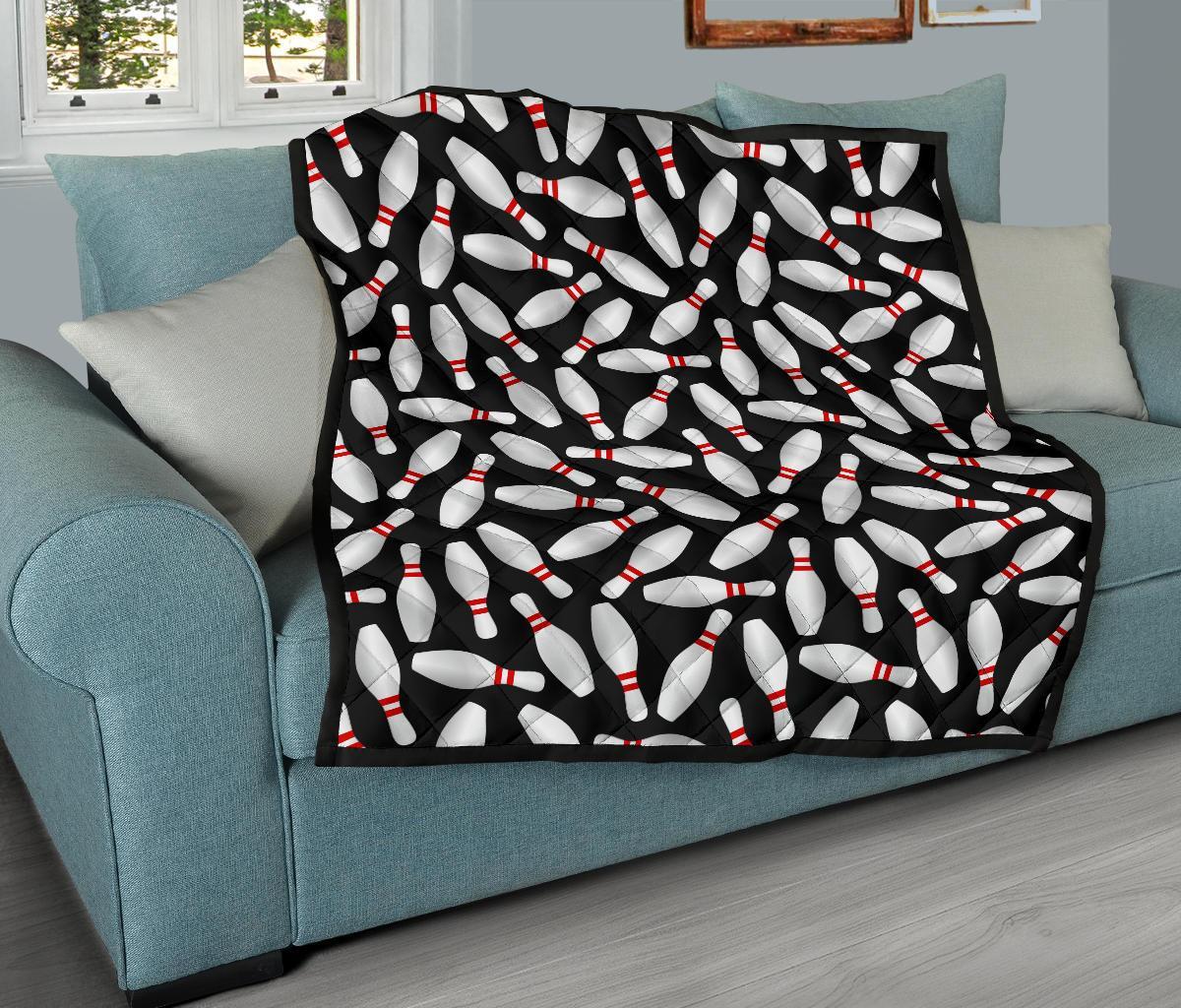 Bowling Print Pattern Quilt-grizzshop