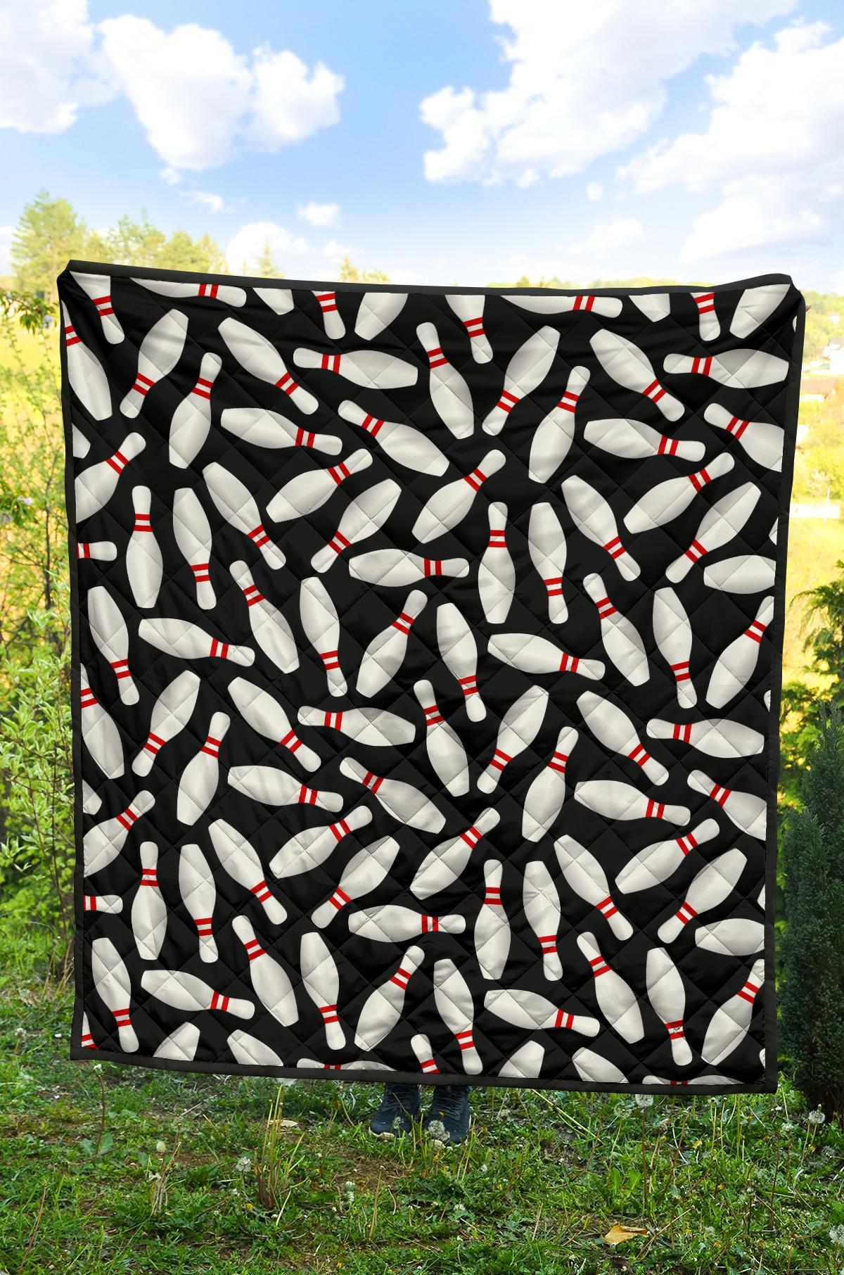 Bowling Print Pattern Quilt-grizzshop