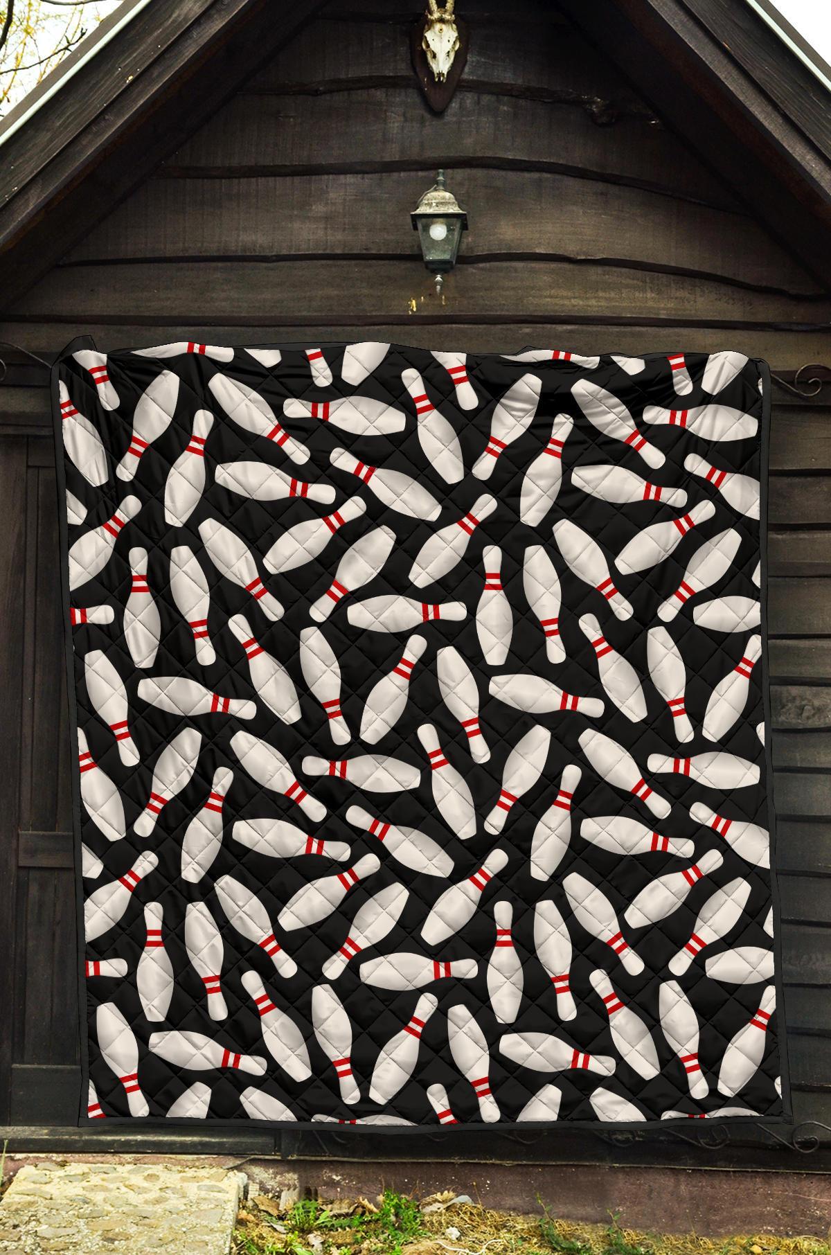 Bowling Print Pattern Quilt-grizzshop