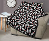 Bowling Print Pattern Quilt-grizzshop