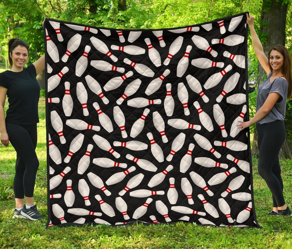 Bowling Print Pattern Quilt-grizzshop