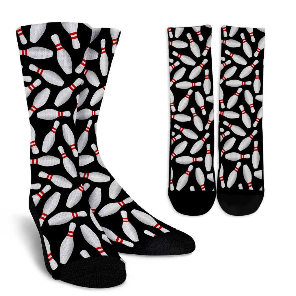 Bowling Print Pattern Unisex Crew Socks-grizzshop