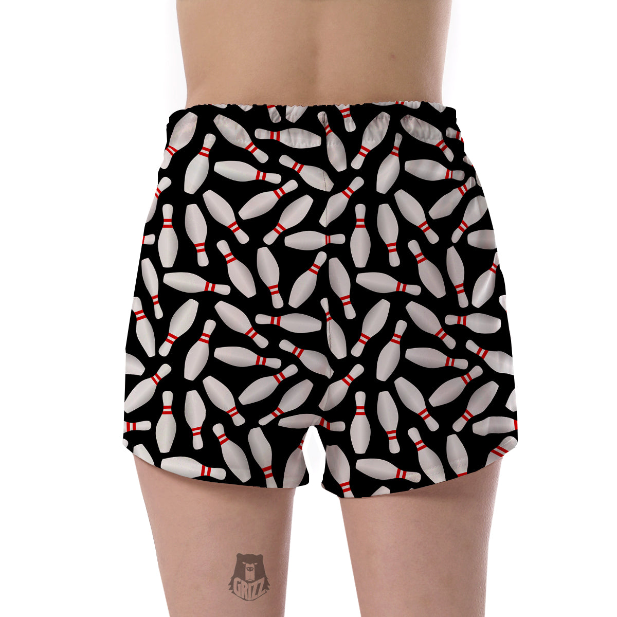 Bowling Print Pattern Women's Shorts-grizzshop