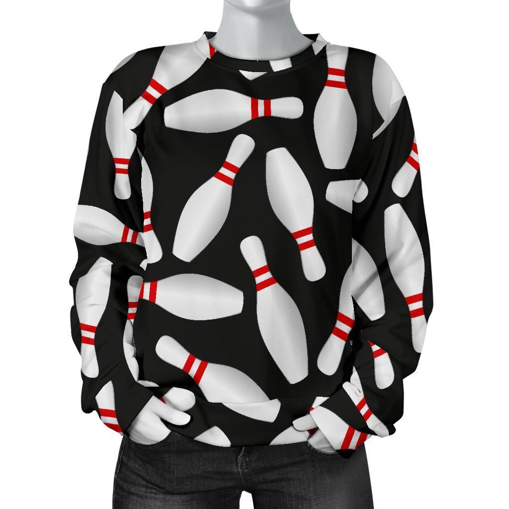 Bowling Print Pattern Women's Sweatshirt-grizzshop