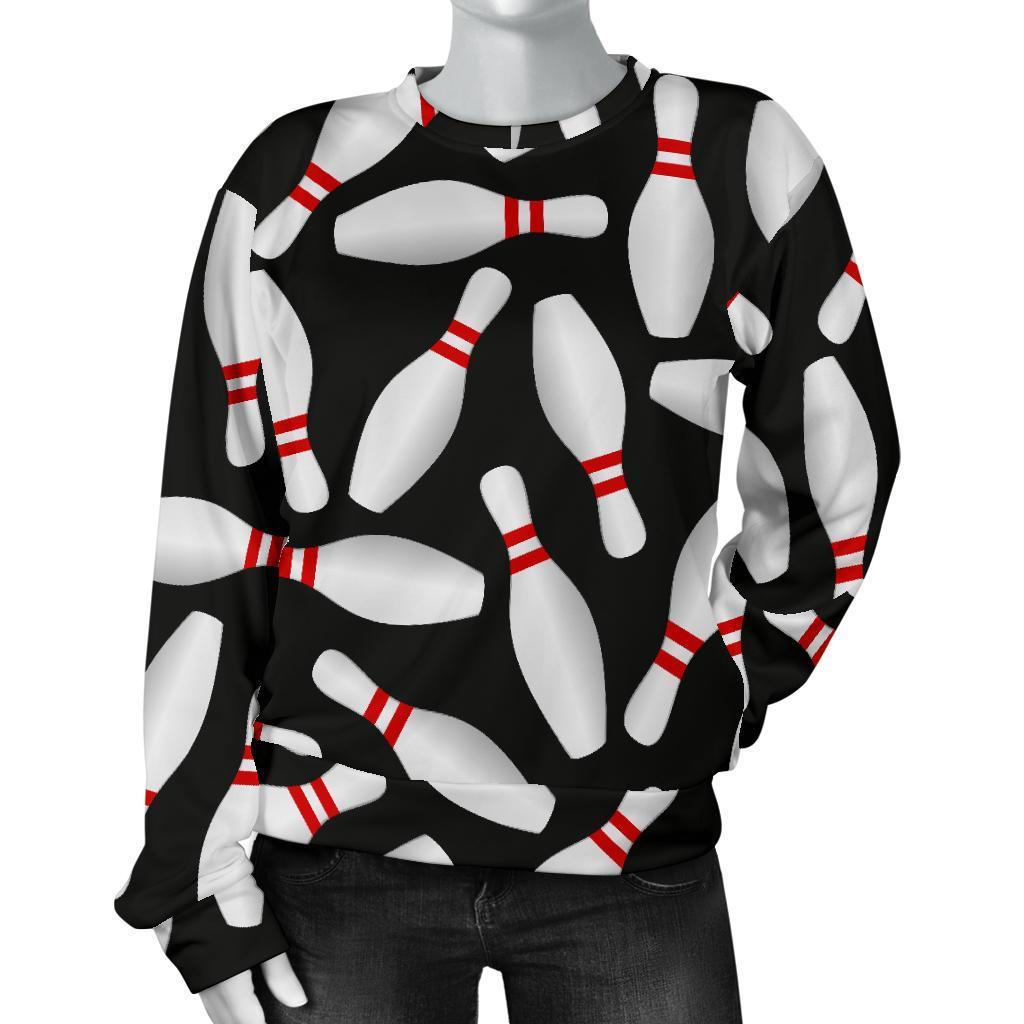Bowling Print Pattern Women's Sweatshirt-grizzshop
