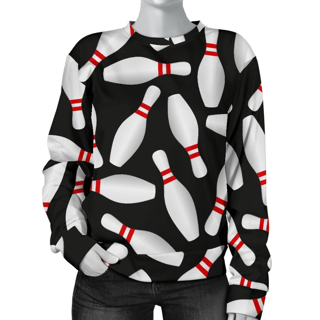Bowling Print Pattern Women's Sweatshirt-grizzshop