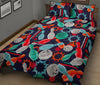 Bowling Stike Pattern Print Bed Set Quilt-grizzshop