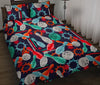 Bowling Stike Pattern Print Bed Set Quilt-grizzshop