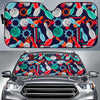 Bowling Stike Pattern Print Car Sun Shade-grizzshop