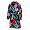 Bowling Stike Pattern Print Men Long Robe-grizzshop