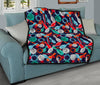 Bowling Stike Pattern Print Quilt-grizzshop