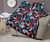 Bowling Stike Pattern Print Quilt-grizzshop