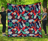 Bowling Stike Pattern Print Quilt-grizzshop