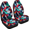 Bowling Stike Pattern Print Universal Fit Car Seat Covers-grizzshop