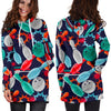 Bowling Stike Pattern Print Women Hoodie Dress-grizzshop