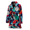 Bowling Stike Pattern Print Women Long Robe-grizzshop