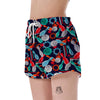 Bowling Stike Pattern Print Women's Shorts-grizzshop