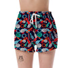 Bowling Stike Pattern Print Women's Shorts-grizzshop