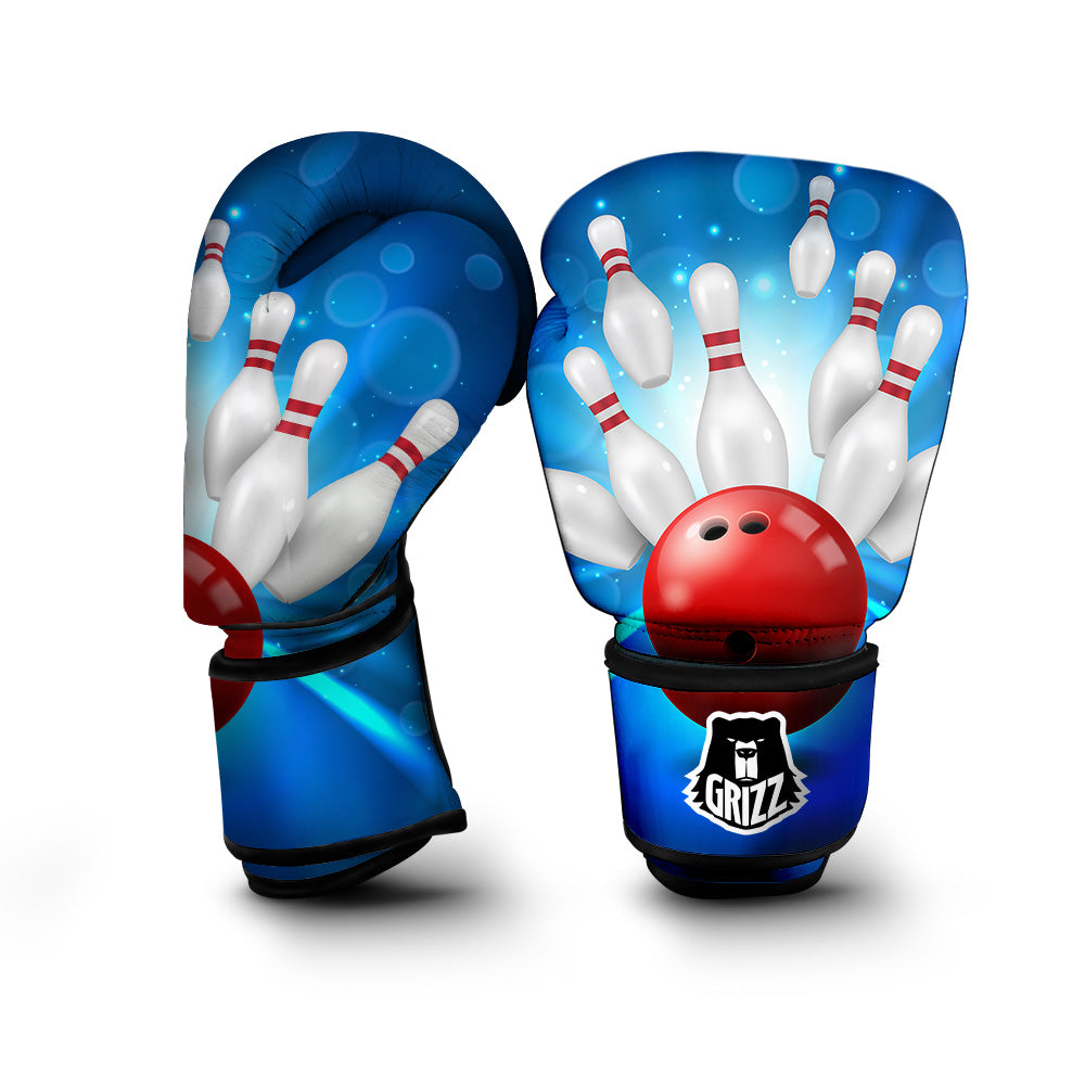 Bowling Strike Print Boxing Gloves-grizzshop