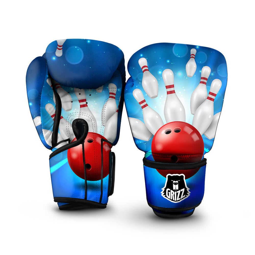 Bowling Strike Print Boxing Gloves-grizzshop