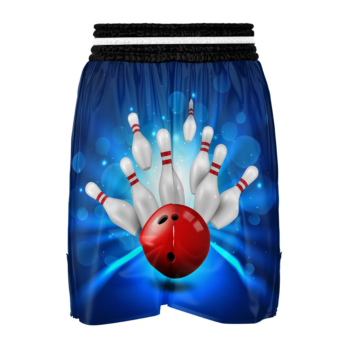 Bowling Strike Print Boxing Shorts-grizzshop