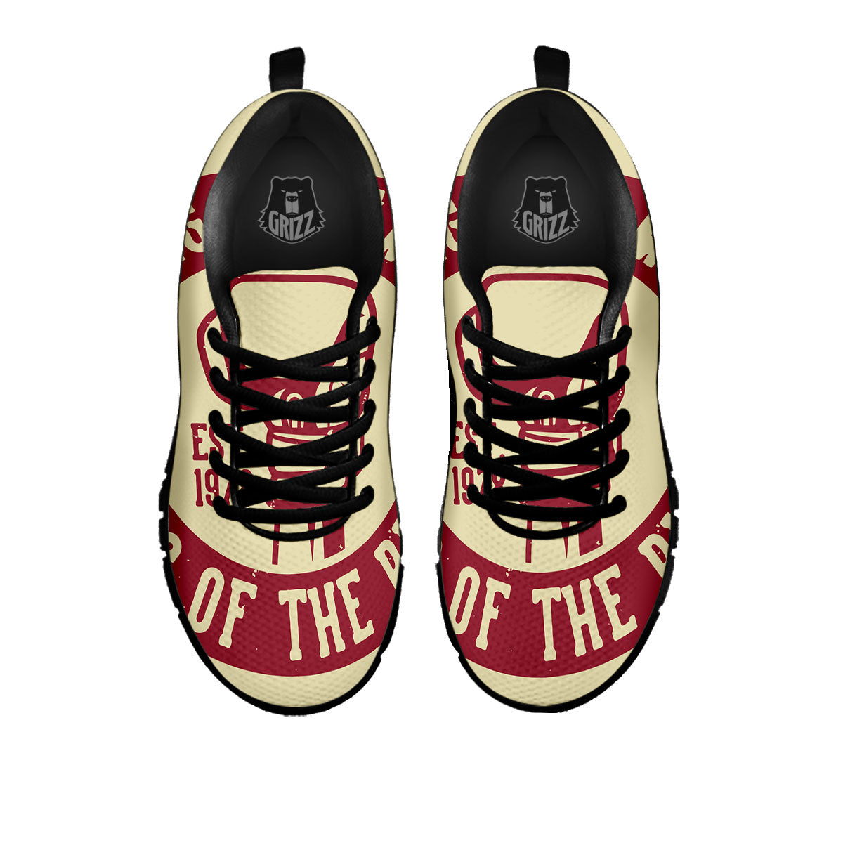 Boxing Champion King of The Ring Print Black Sneaker-grizzshop