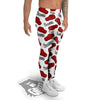 Boxing Glove And Text Print Pattern Men's Leggings-grizzshop