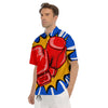 Boxing Gloves Pop Art Print Men's Short Sleeve Shirts-grizzshop