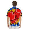 Boxing Gloves Pop Art Print Men's Short Sleeve Shirts-grizzshop