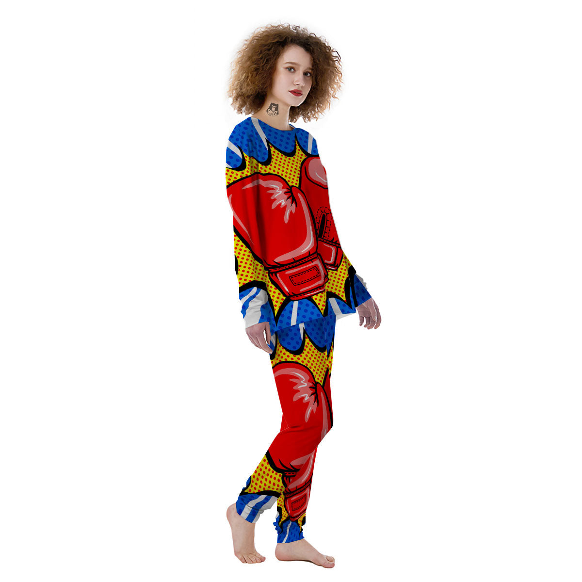 Boxing Gloves Pop Art Print Women's Pajamas-grizzshop