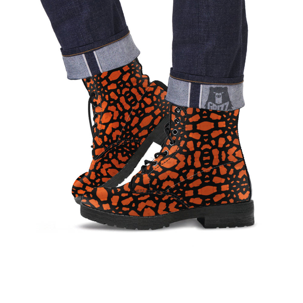 Boxing Gloves Print Pattern Leather Boots-grizzshop