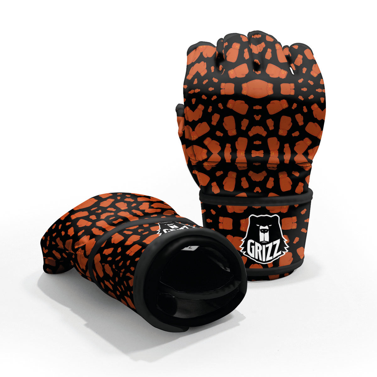 Boxing Gloves Print Pattern MMA Gloves-grizzshop