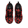 Boxing Gloves Red Print Pattern Black Sneaker-grizzshop