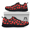 Boxing Gloves Red Print Pattern Black Sneaker-grizzshop