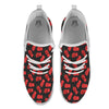 Boxing Gloves Red Print Pattern White Athletic Shoes-grizzshop