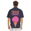 Brain Halloween Print Men's Short Sleeve Shirts-grizzshop