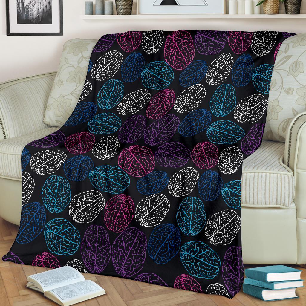 Brain Pattern Print Blanket-grizzshop