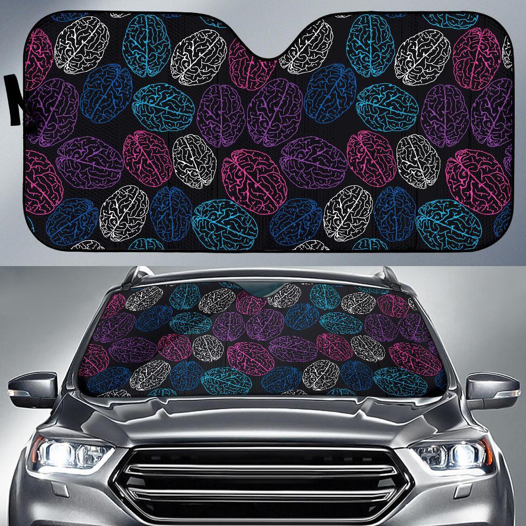 Brain Pattern Print Car Sun Shade-grizzshop